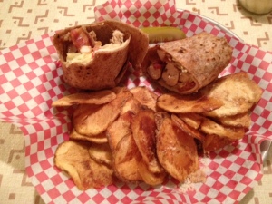 The chicken wrap from our favorite restaurant, Vinny's Italian Grill